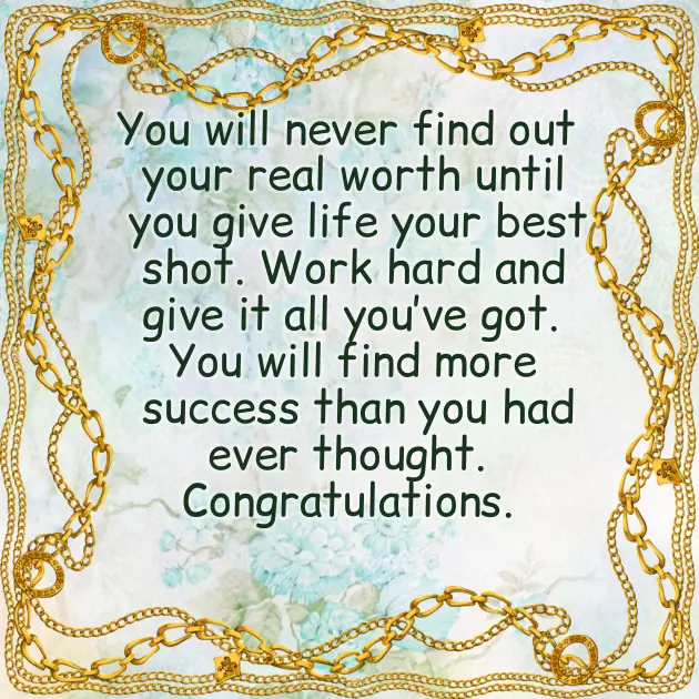 Congratulations Good Job