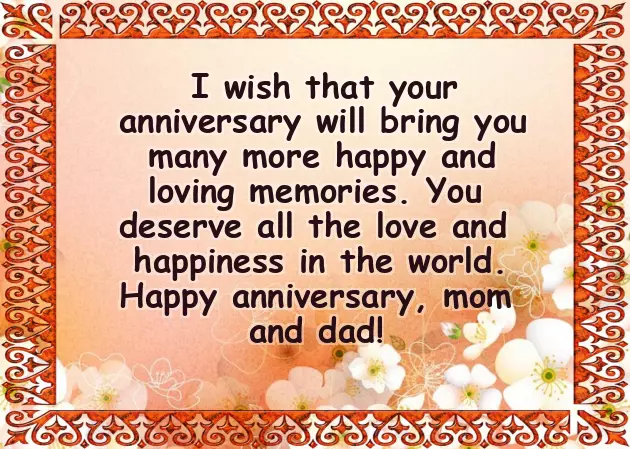 Wedding Anniversary Wishes Of Parents