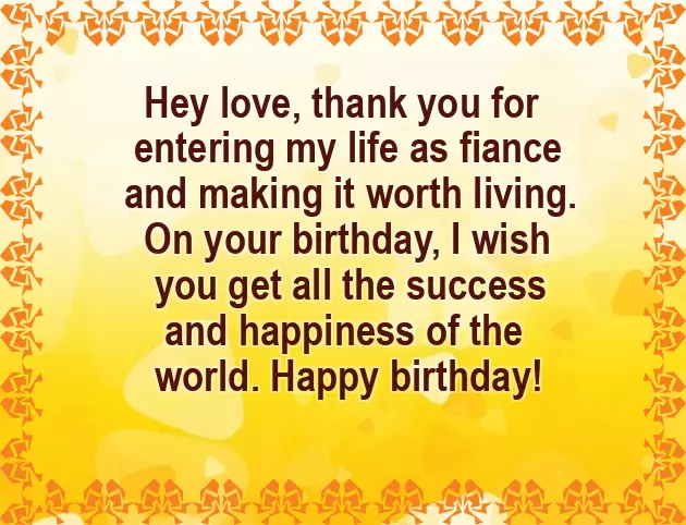 Happy Birthday To My Fiance Female