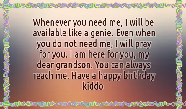 Happy Birthday Greetings To Grandson