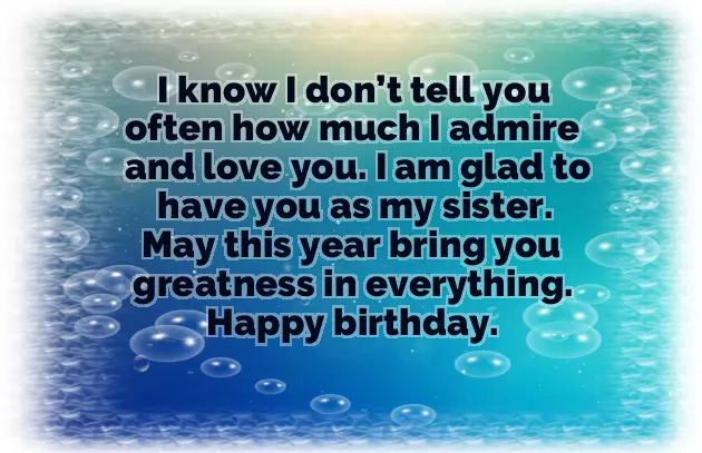Sister Birthday Love Quotes