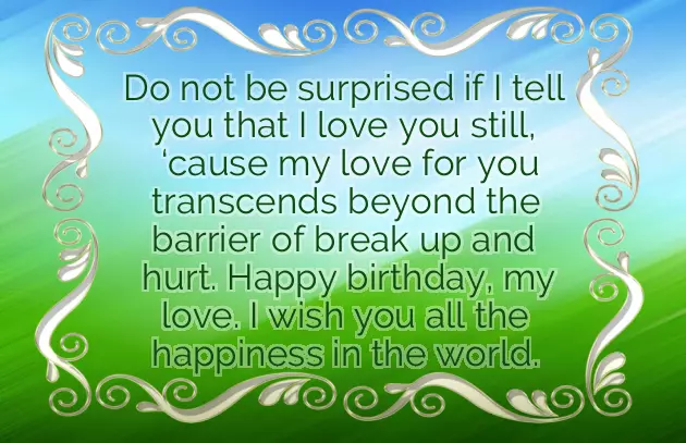 Memory Birthday Wishes For Ex Boyfriend