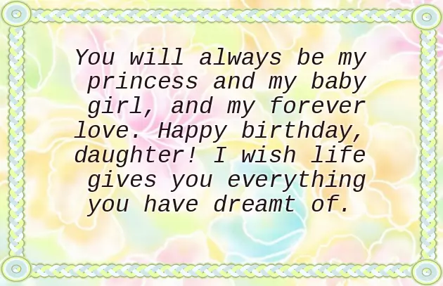 Daughter 6Th Birthday Wishes