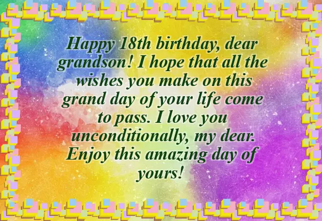 Happy Birthday My Grandson God Bless You