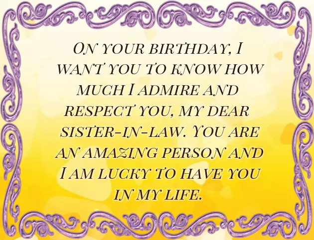Birthday Msg To Sister In Law Birthday Msg To Sister In Law
