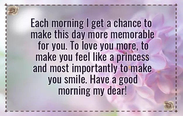 Adorable Morning Message For Her