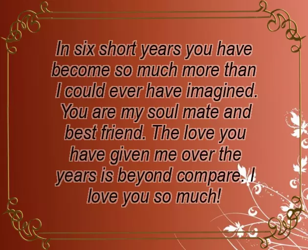 6 Years Relationship Quotes