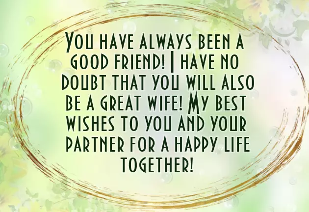 Congratulations To The Groom And Best Wishes To The Bride