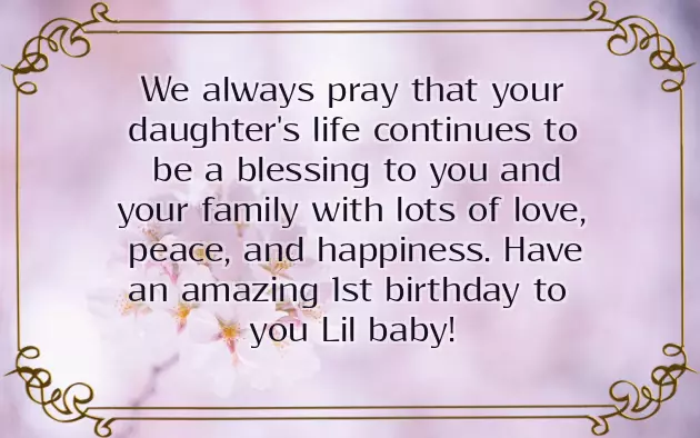 Happy First Birthday Niece