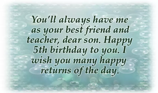 Happy Birthday To My 5 Year Old Son