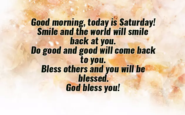 Saturday Good Morning Blessing Saturday Good Morning Blessing