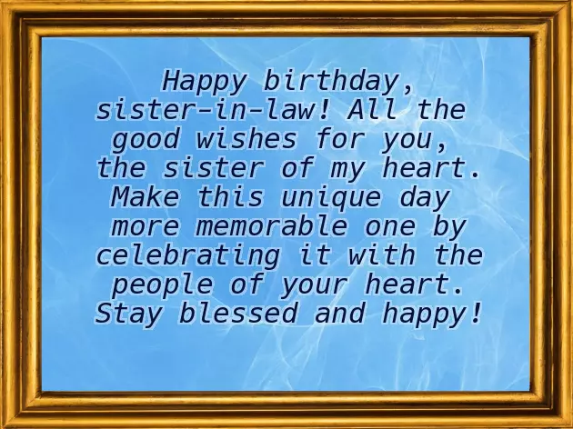 Sister In Law Birthday Sister In Law Birthday