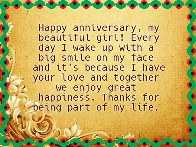 Happy Anniversary Message To Girlfriend