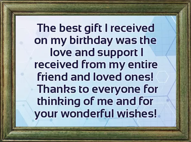 Thank You Wishes For My Birthday