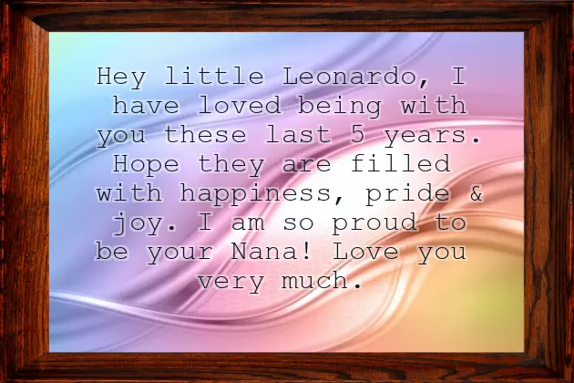 Happy 5Th Birthday To My Grandson Happy 5Th Birthday To My Grandson