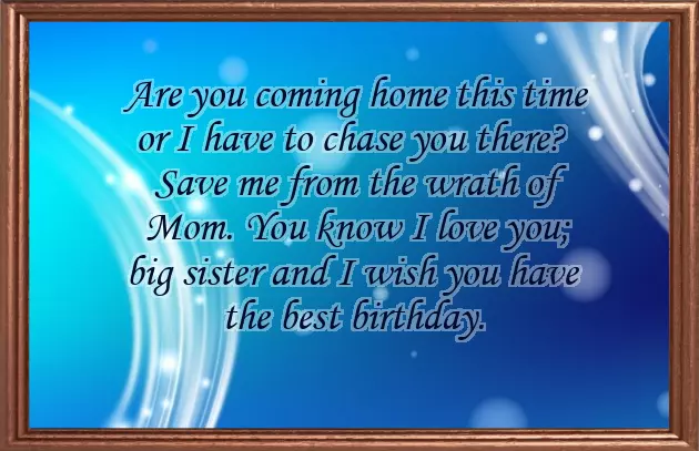 Birthday Wishes To My Elder Sister