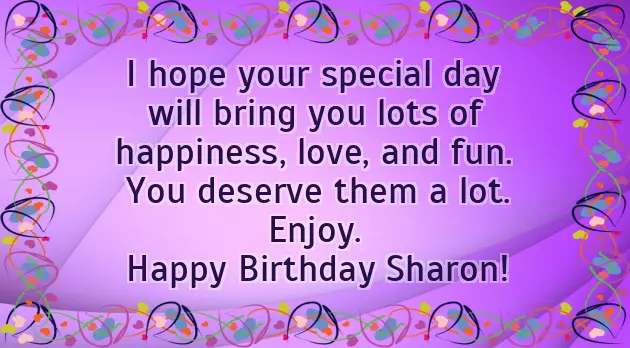 Happy Birthday To Sharon Happy Birthday To Sharon