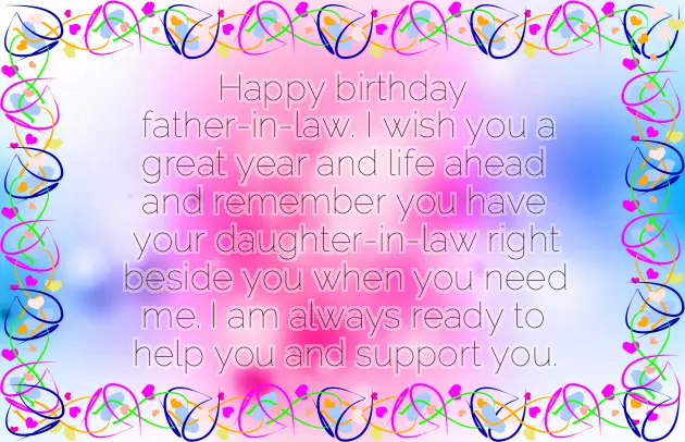 Father In Law Happy Birthday Wishes