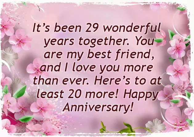 29 Wedding Anniversary Wishes