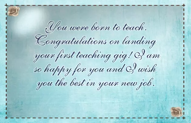 Congratulations New Teacher Job Congratulations New Teacher Job