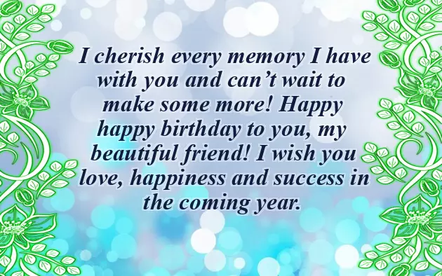 Wish Birthday For Friend Girl