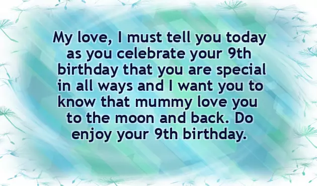 Birthday Wishes For A 9 Year Girl Birthday Wishes For A 9 Year Girl