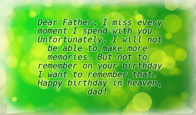 Happy Birthday To Passed Away Father