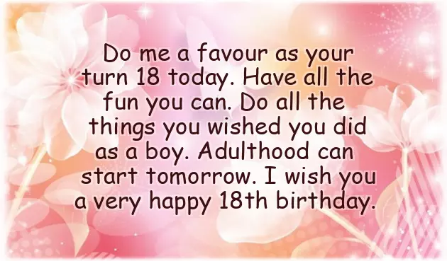 18Th Birthday Wishes To Son 18Th Birthday Wishes To Son