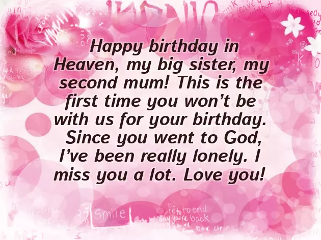 Words For A Sister On Her Birthday Words For A Sister On Her Birthday