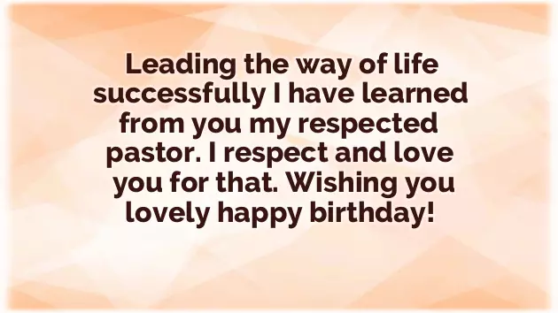 Birthday Wishes Pastor