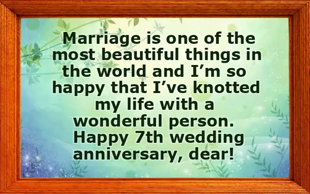 Seventh Wedding Anniversary