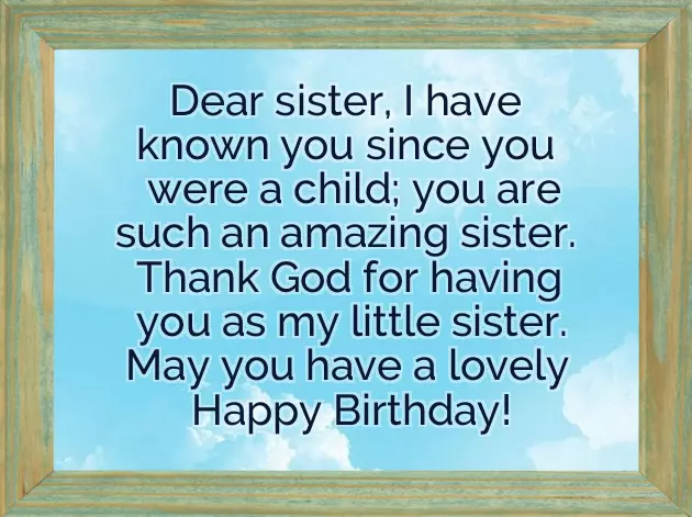 Birthday Wishes For Younger Sis