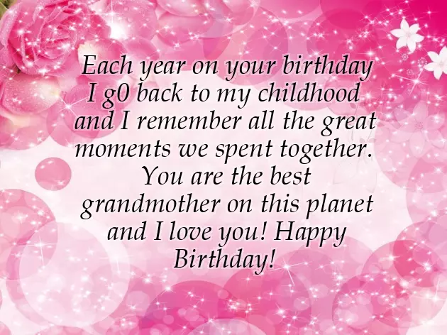 Grandma Birthday Wishes From Grandkids