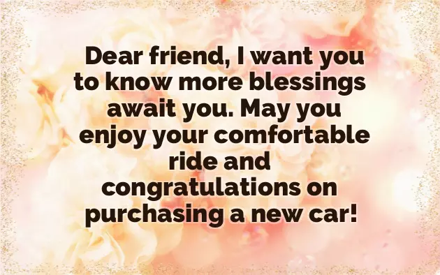 Congratulations For A New Car