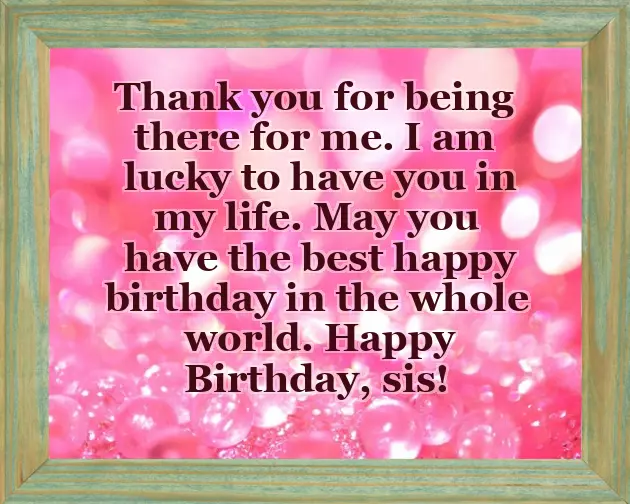 Birthday Wishes For Younger Sis