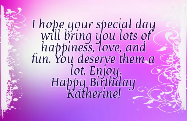 Happy Birthday Katherine
