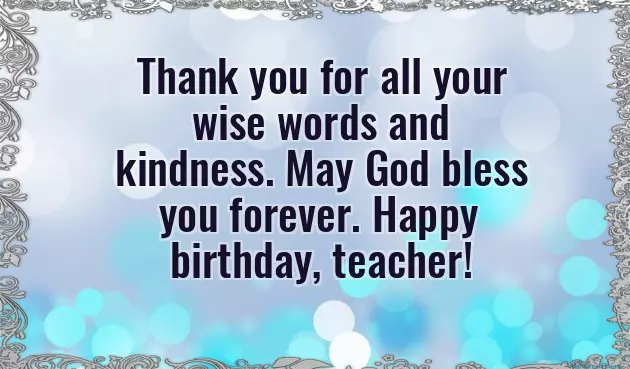 Heart Touching Birthday Wishes For Teacher