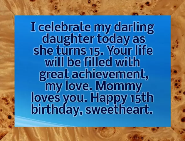 Happy 15Th Birthday Daughter