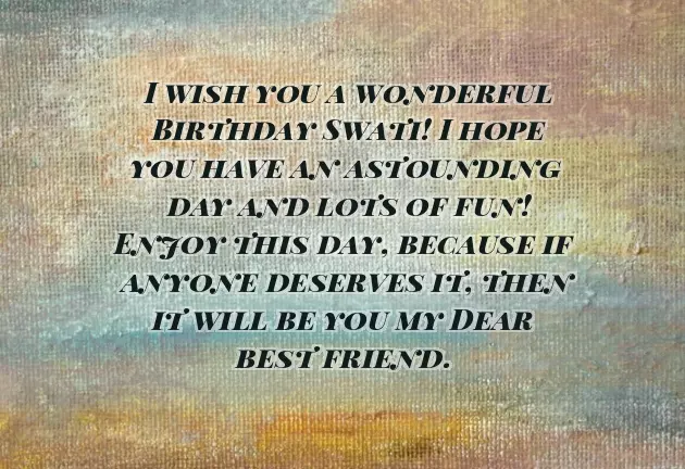 Happy Birthday Swati