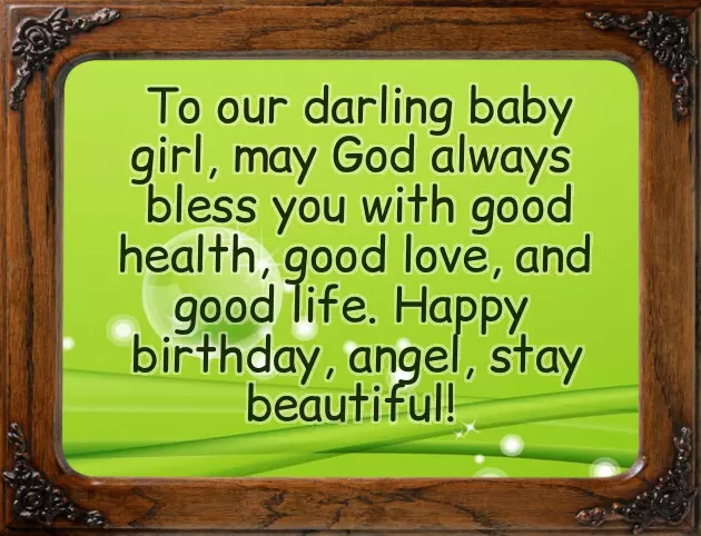 Birthday Greetings For Baby Daughter