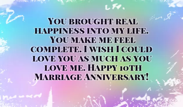 Tenth Wedding Anniversary Tenth Wedding Anniversary
