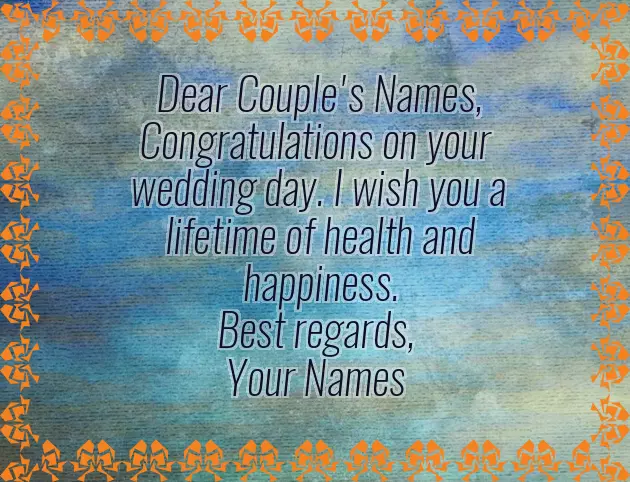 Greetings For Newly Wed Couple