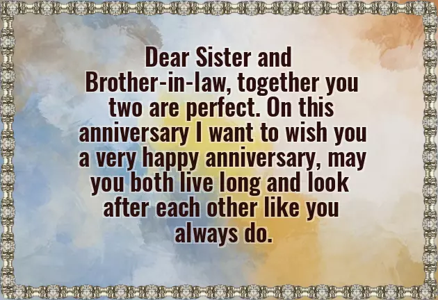 1St Wedding Anniversary Wishes For Sister And Brother In Law