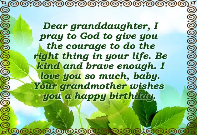Birthday Wishes For Granddaughter From Grandparents