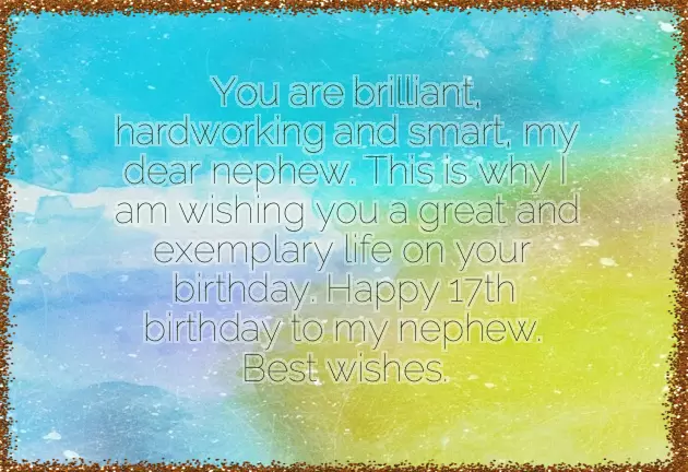 Birthday Wishes For 17 Year Old Nephew Birthday Wishes For 17 Year Old Nephew