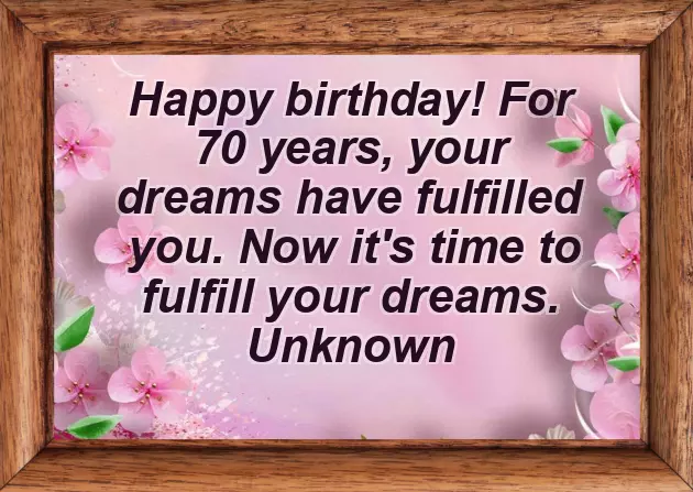 70Th Birthday Wishes Female