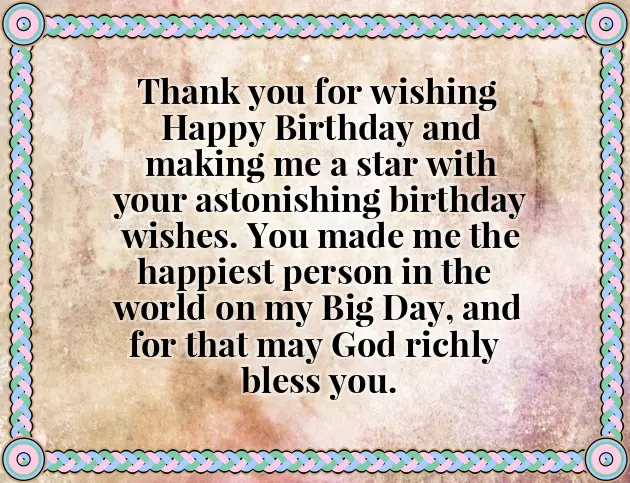 Appreciation Note For Birthday Wishes