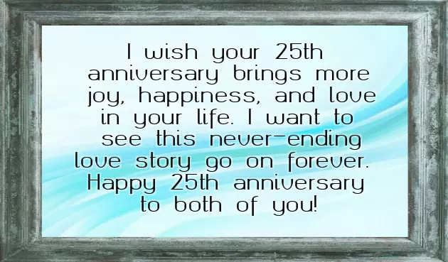 Silver Jubilee Anniversary Wishes For Parents