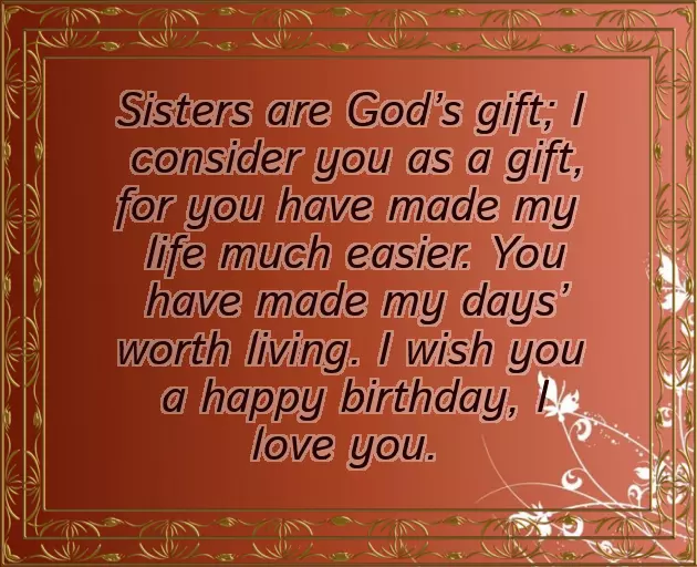 Cute Quotes For Sister Birthday