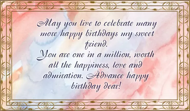 Advance Birthday Wishes Quotes Advance Birthday Wishes Quotes